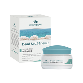 DEAD SEA CREMA ZI ANTI-AGING cu minerale de la Marea Moartă, alge marine şi acid hialuronic cu SPF15,  50 ML