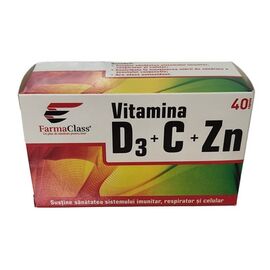 VITAMINA D3 + C + ZN, 40CPS