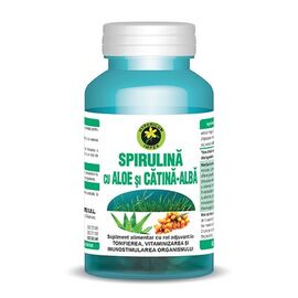 Capsule Spirulina cu Aloe si Catina Alba 60cps