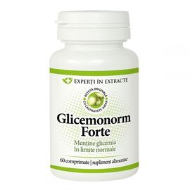 Glicemonorm Forte cu extract de castravete amar, 60 cpr