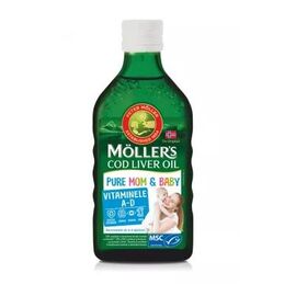 Moller's Omega 3 ulei din ficat de cod Pure Mom & Baby, 250 ml