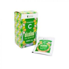 Vitamina C alcalina cu acerola 1000 mg, 10 plicuri
