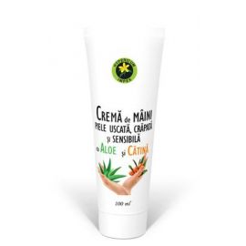 Crema de maini piele uscata si crapata cu Aloe si Catina 100ml