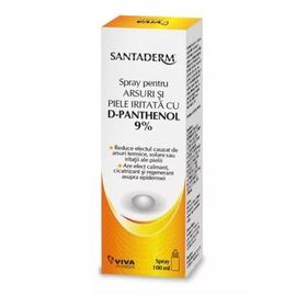 Spray pentru arsuri si piele iritata cu Phantenol 9% Santaderm, 100 ml
