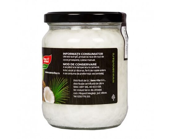 ULEI COCOS ECO - EXTRAVIRGIN 500ML, 2 image
