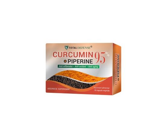 TOTAL DEFENCE CURCUMIN + PIPERINE 95% 30CPS
