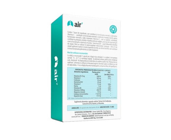 Air7 - Vitamina plămânilor, 30cps, 2 image
