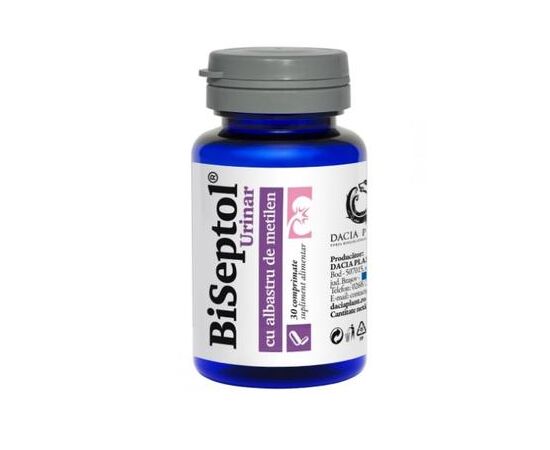 BiSeptol Urinar 30 comprimate, cu albastru de metilen