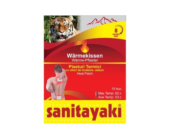 Plasturi adezivi termici Sanitayaki cu efect de incalzire 8 ore, 1 buc