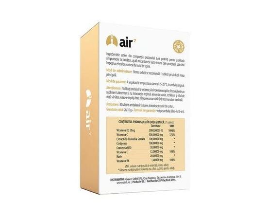 Air7 - Vitamina plămânilor pentru fumatori, 30 capsule, 2 image